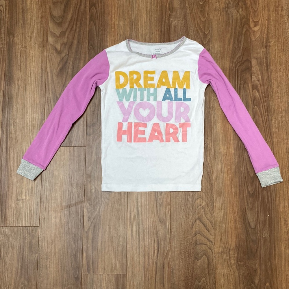 Like new Carters Girls Size 10 PJ Top only